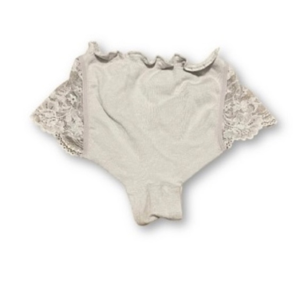 NWT Anthropologie Seamless Lace Hipster Briefs, Light Grey, Size XXS/XS
